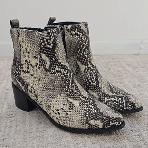 Blondo | Snakeskin Leather Ankle Boots